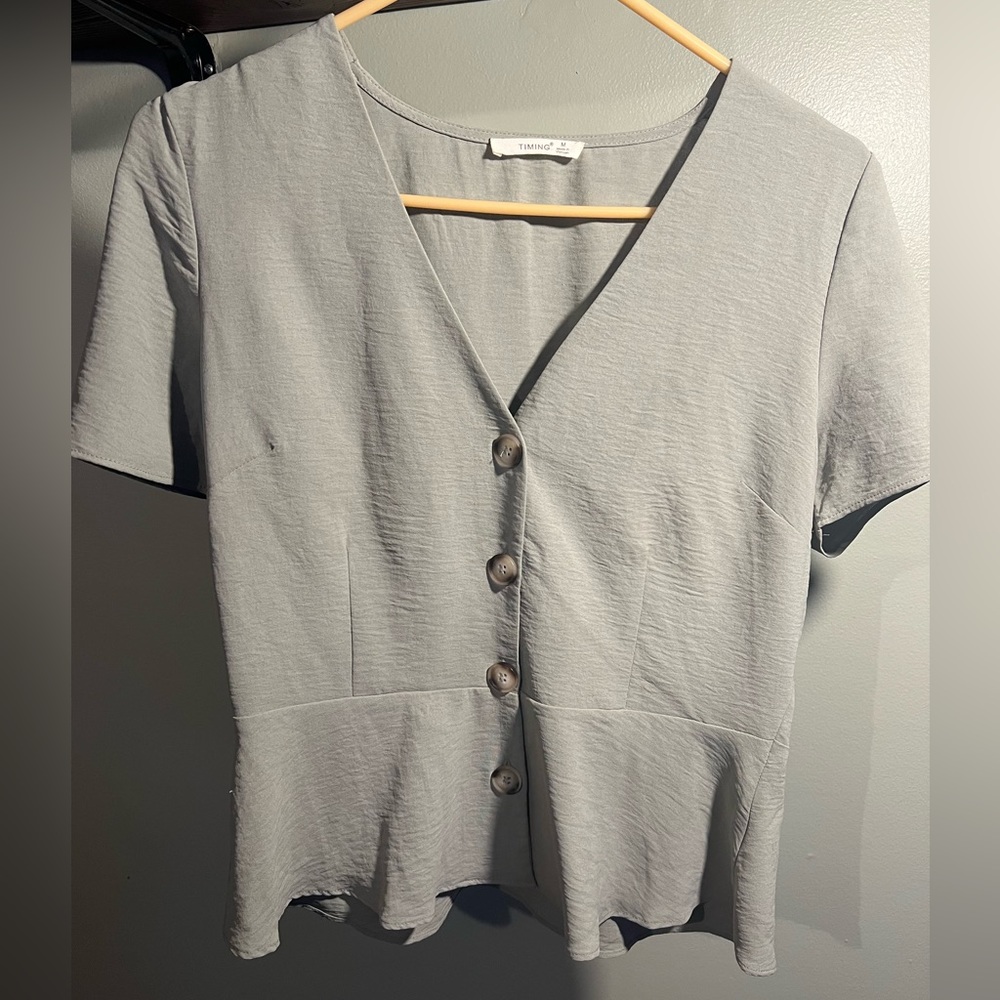 Sage Green Button Up